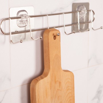 【免釘貼不鏽鋼六勾掛勾】 免釘貼 掛勾 掛鉤 免打孔