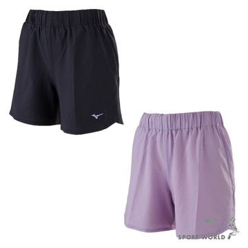Mizuno 美津濃 短褲 女裝 路跑 黑/粉紫【運動世界】J2TBC26309/J2TBC26369
