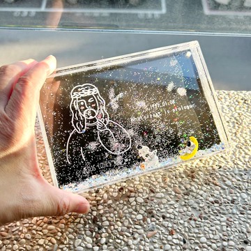 【客製】福音禮品/十字架/基督教/受洗/流沙相框