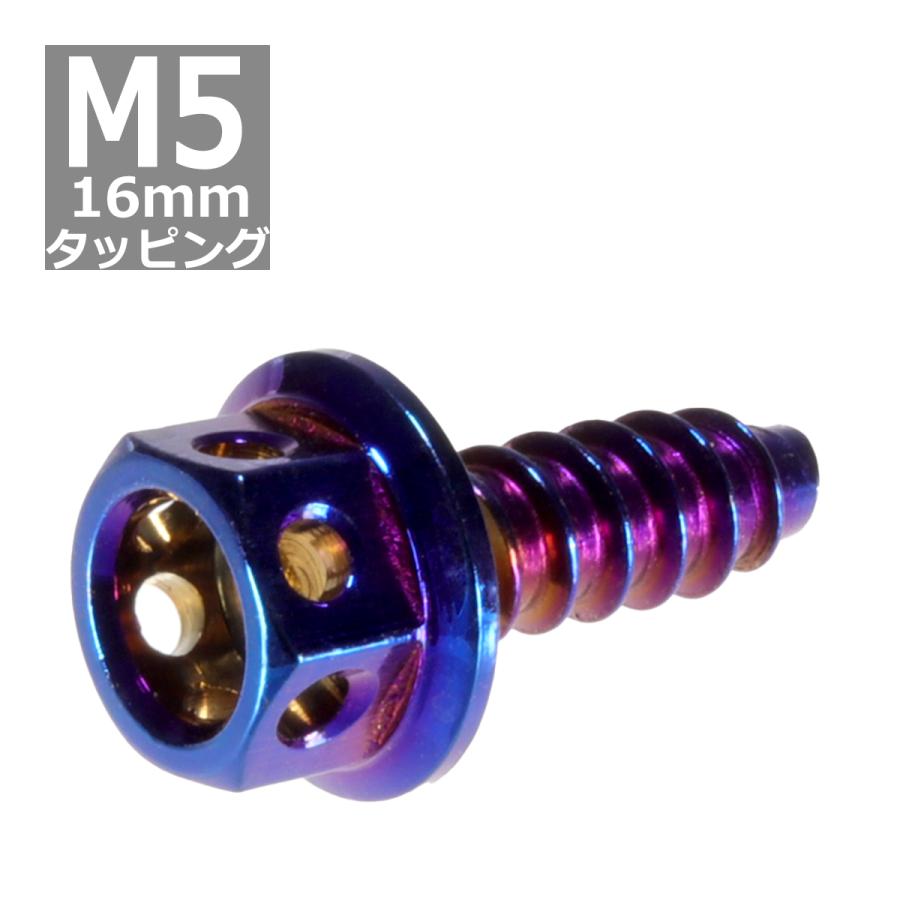 M5×16mm タッピングネジ タッピングビス タッピングボルト 焼きチタンカラー ステンレス 1本 TC0013 LINEショッピング