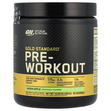 Optimum Nutrition, 金標準® 鍛煉前配方，青蘋果味，10.58 盎司（300 克）