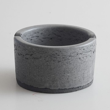 【裂紋深灰】粗獷手作水泥菸灰缸・自然裂痕・男生風格宅寂風