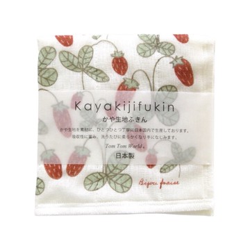 日本 kayakijifukin 七層紗家事布/擦碗巾-草莓 約30x30cm (JN775-804)