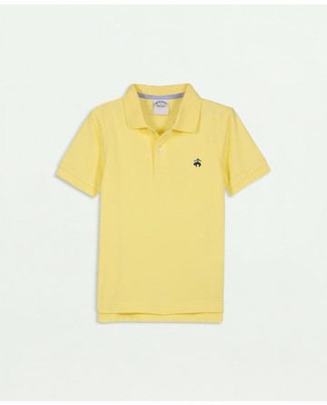 Brooks Brothers Boys Classic Polo Shirt | Light Yellow | Size Large