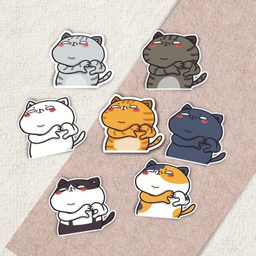 貓咪貼紙 / 拉夫拉夫 / pvc / 5cm