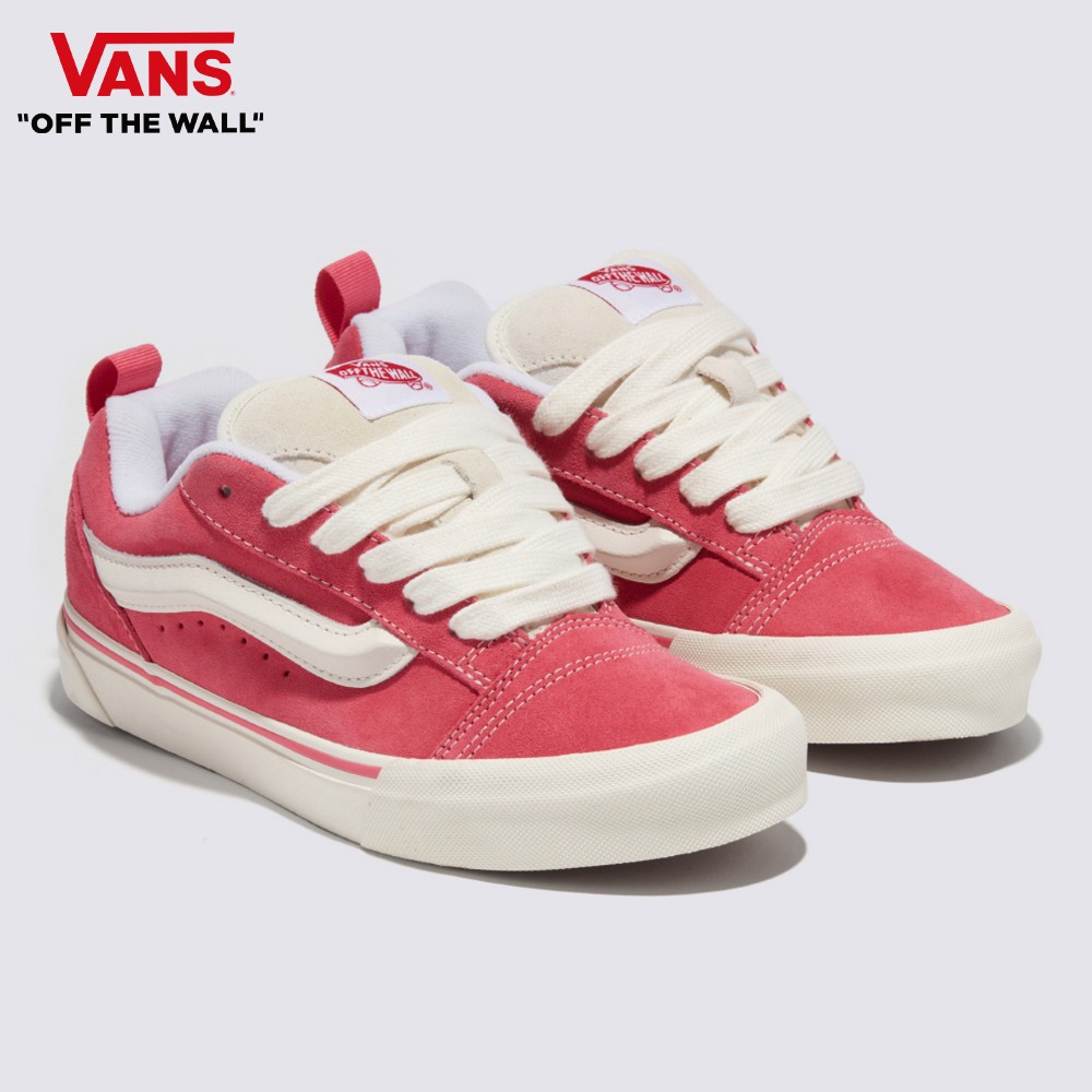 Vans Knu Skool 男女款粉紅色滑板鞋(#草莓熊)