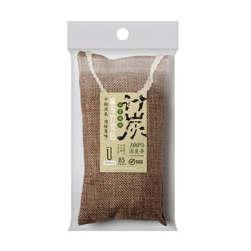[家速配]吊掛式(衣櫥)/麻布竹炭包85gx1入-顏色隨機出貨