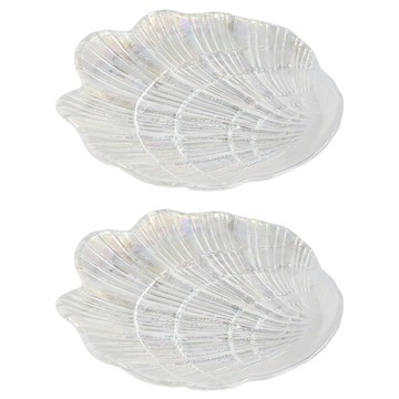 沐慕家居 貝殼收納盤  透明  2個