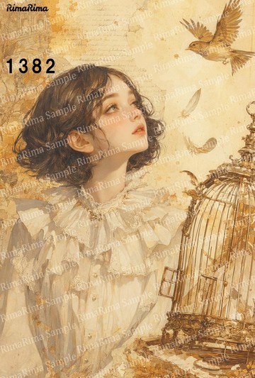 1382 原創貼紙 原創人物品貼紙 貼紙 標籤 りまりま RimaRima
