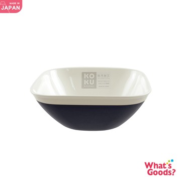 日本製 KOKU雙色方形塑膠小缽(鐵灰)