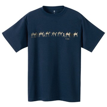 ├登山樂┤日本 mont-bell WIC. T-SHIRT 快乾短袖排汗衣 中性 深藍 # 1114147-DKNV
