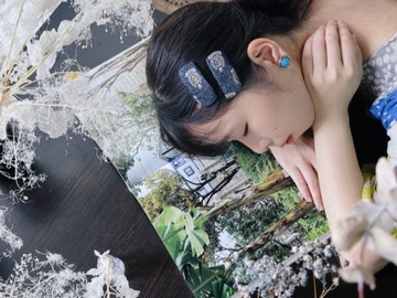 古董領帶改製髮夾-Fendi-牛仔藍-兩入一組