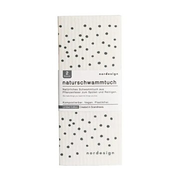 其他生活用品 天然海棉抹布-時尚黑點 2st (GM330)