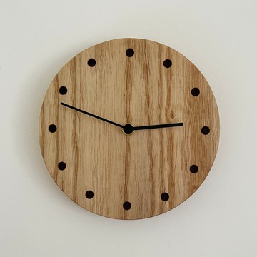 圓形時鐘・白蠟木