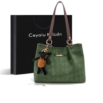 (免運)官網小c&k手提包綠色包包女式2025新款大容量托特包女單肩腋下包