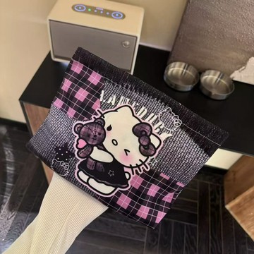 化妝包🎀 新款手拿包凱蒂貓大容量便攜收納高顏值精致化妝包可愛卡通手拿包