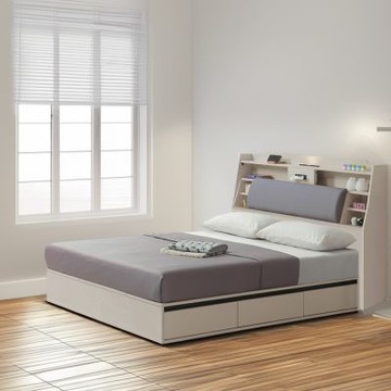 文創集 羅特卡6尺雙人加大收納六門三抽床底座(不含床墊)-182x188x27cm免組