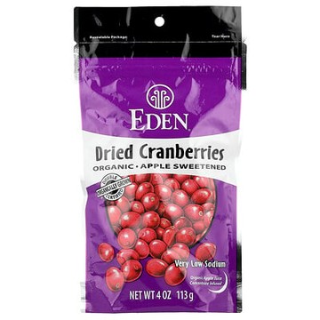 Eden Foods, 有機蔓越莓乾，4盎司（113 克）
