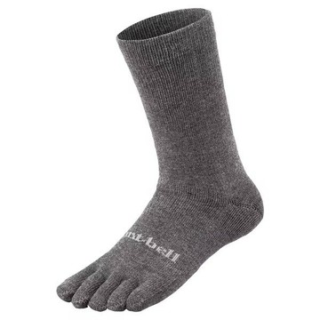 ├登山樂┤日本 mont-bell Wic. Trekking 5 Toe socks女款襪 淺灰 # 1118621HGY