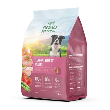 【GOMO】熟齡犬無穀低脂活力配方｜1.8kg / 包