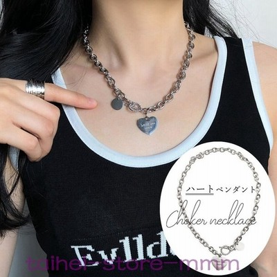 人気商品 チェーン ネックレス レディース ペンダント チョーカーネックレス 太め おしゃれ アクセサリー ストリートネコポス可 通販 Lineポイント最大get Lineショッピング