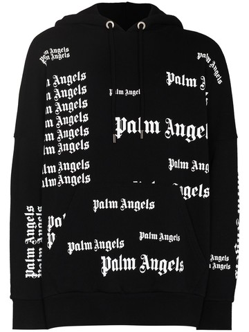 Palm Angels - Ultra logo-print hoodie - men - Cotton - XS - Black