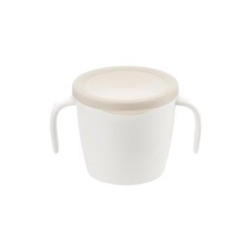 Richell 利其爾 TLI 雙層可拆式不鏽鋼雙耳杯 附蓋 雙把手設計方便拿握 內外杯耐高溫可消毒  米色  1組  260ml