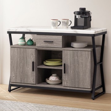 【Homelike】 喜家居仿石紋4尺餐櫃(2050)