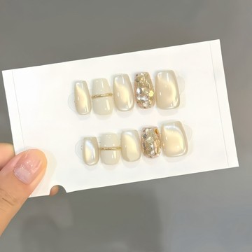 💖台灣出貨💖【氣質爆閃】韓國財閥富家千金抖音爆款網紅ins顯白純手工穿戴甲
