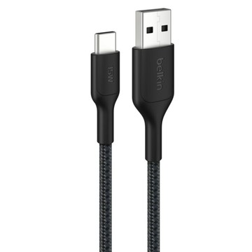 belkin 貝爾金 USB-C-USB-A 環保傳輸線 CAB022fq1MBK  黑色  1個  1m