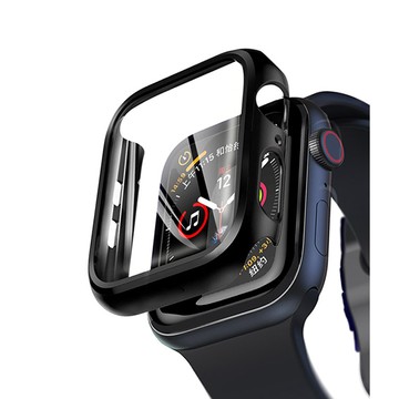 Apple Watch 錶殼 Apple Watch 44mm 智慧型手錶 殼膜一體式錶框 保護框 -黑色款