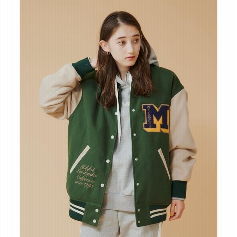 スタジャン ジャケット ミルクフェド MILKFED VARSITY JACKET ブルゾン