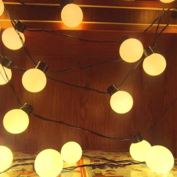 led5cm圓球彩燈滿天星戶外露營燈串擺攤氛圍燈泡珠串婚慶裝飾串燈