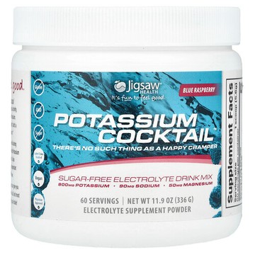 Jigsaw Health, Potassium Cocktail™，無糖電解質混合飲品，樹莓味，11.9 盎司（336 克）