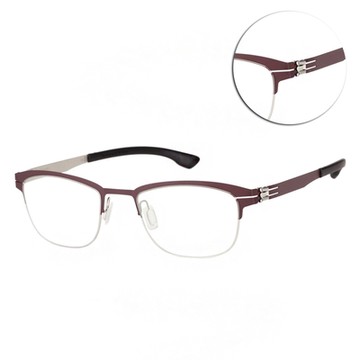 ic!berlin 眉框光學眼鏡/深咖#Sulley Bordeaux Pearl