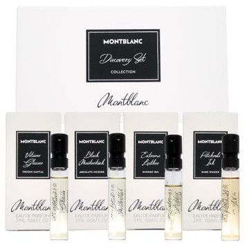 Montblanc 萬寶龍 淡香精針管禮盒 4x2ml(黑色大班+墨影成書+極致皮革+冰川香根草) 平行輸入