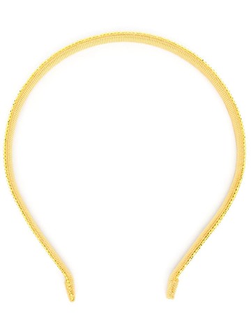 Fabiana Filippi - beaded thin headband - women - Cotton/Acrylic - One Size - Yellow