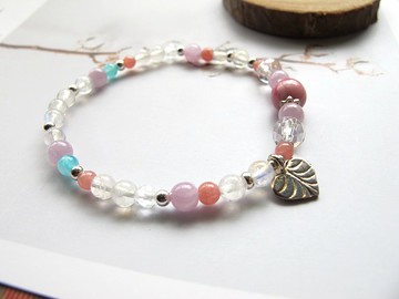 月光石 紅紋石 天河石 白水晶 孔賽石 薔薇輝石 925銀飾【纓】