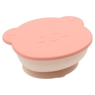 TRENi Mini 鉑金矽膠倉鼠碗 附蓋子  莓果粉  1個