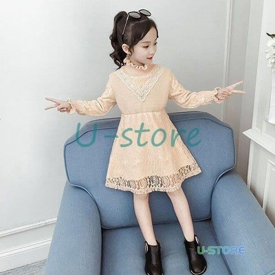 子供服 ワンピース 長袖 秋冬 女の子 キッズワンピース レースワンピース ハイネック チュニック 子供ドレス ジュニア ベビー服 通販 Lineポイント最大get Lineショッピング