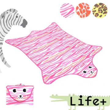 Life Plus 動物叢林 造型野餐墊/遊戲墊 (粉色_虎紋)