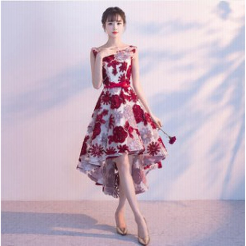 パーティードレスaラインレディースドレス発表会ドレス花柄刺繍上品披露宴ドレスお呼ばれ不規則同窓会ドレス 通販 Lineポイント最大1 0 Get Lineショッピング