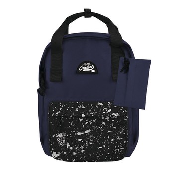 Grinstant混搭可拆組式13吋後背包 - 冒險系列 (海軍藍配噴漆)