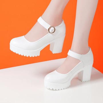 厚底旗袍模特高跟一字扣T臺單鞋