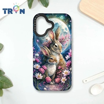 TRON IPHONE 16 月球上的兔子 MAGSAFE 磁吸 防摔 太空殼 透黑 手機殼