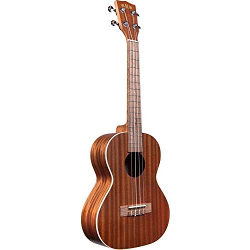 Kala KA-T Mahogany Tenor Ukulele Bundle with Hard Case, Clip-On Tuner, Austin Bazaar Instructional DVD, and Polishing Cloth