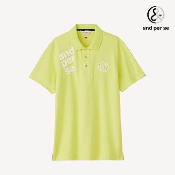 【and per se】男款淺綠色吸濕速乾UV防護運動時尚POLO衫 DGT207V1