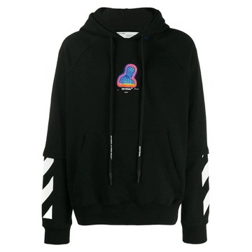 【逢甲 FUZZY】Off-White Thermo-print Hoodie 黑
