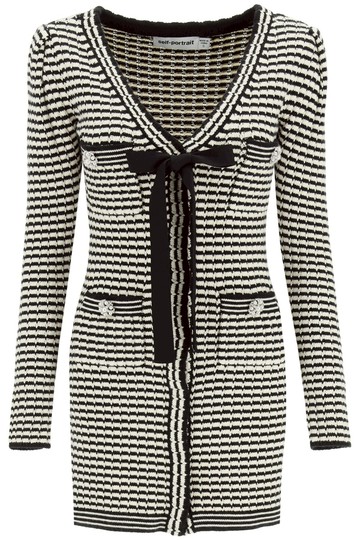 Self Portrait - Miniabito A Righe Con Fiocco