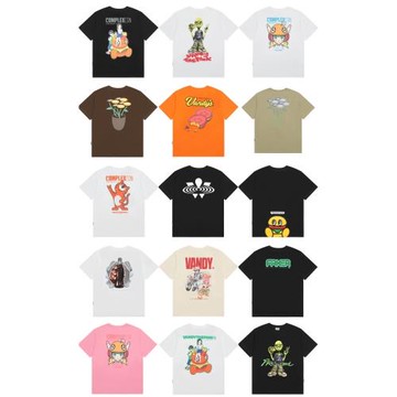 美式Vandythepink男士黑色短袖夏季情侶高街潮牌T恤女2024新款